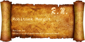 Robitsek Margit névjegykártya